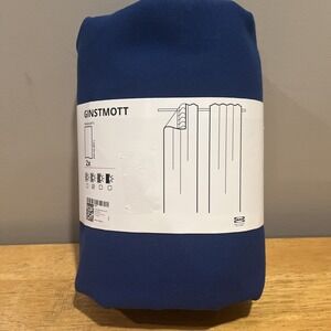 IKEA GINSTMOTT Light Filtering Curtains Dark Blue 57x84" 205.971.88 Heavy‎